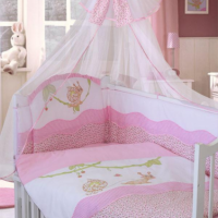 Детское постельное белье для девочек малышей из хлопка Улыбка - Фото №1