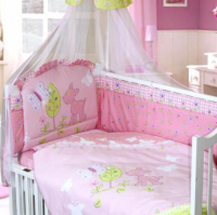 Детское постельное белье для девочек малышей из хлопка Little Friend - Фото №1