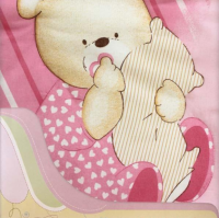 Детское постельное белье для девочек малышей из хлопка Мишутка - Фото №1